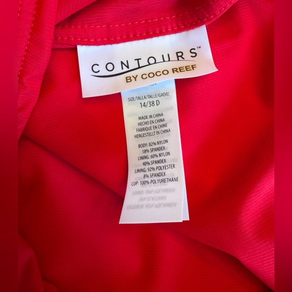 Contours by Coco Reef Dark Coral Tie-Dye One Piece Bathing Suit - Picture 4 of 7